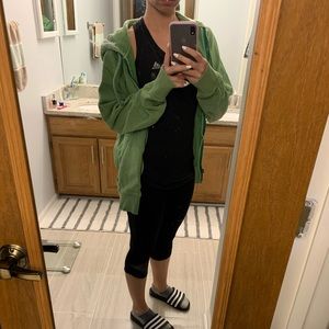 GAP Green Zip Up Hoodie